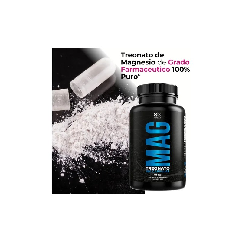 Libity Treonato Magnesio 100 Puro Alta Absorción Máxima Pureza Elemental