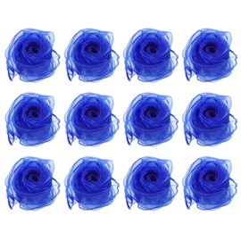 PATIKIL Dance Scarves, 12 Pcs Square Juggling Scarves 24 by 24 Inches for Play Magic Music Activity Juggling Dressing, Blue