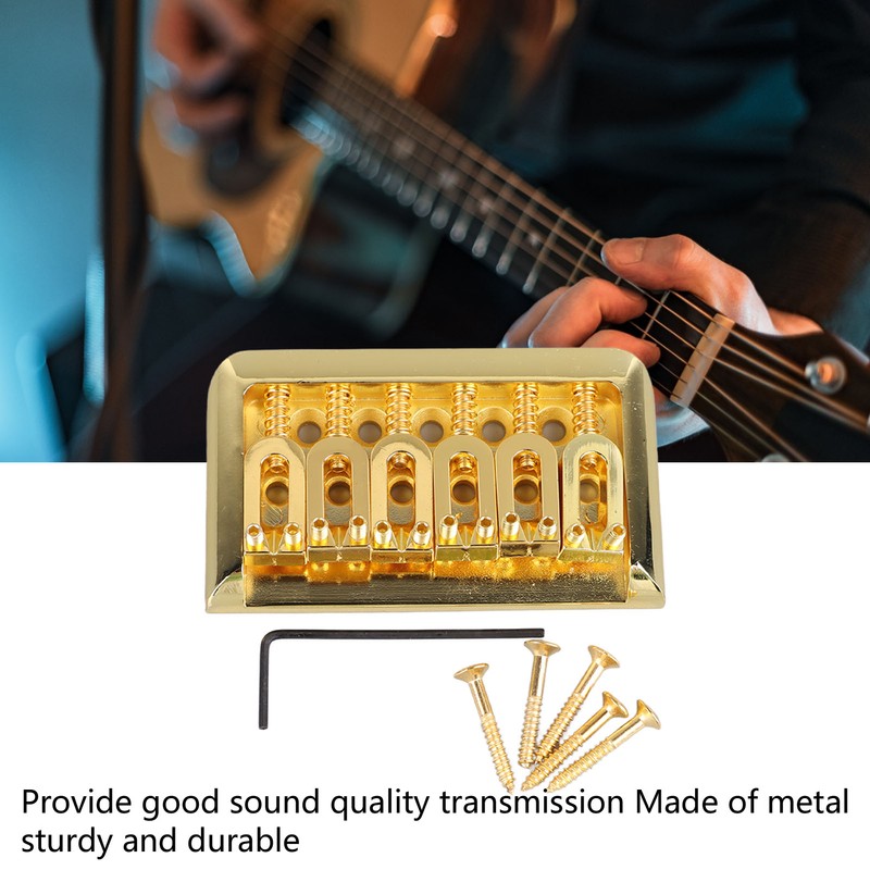 Fixed Hardtail Guitar Bridge U Shape Saddle Bridge Replacement Metal