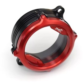 For DAX ST125 DAX125 ST125 dax125 st125 2024 2023 2022 2021 2020 Accessories Cylinder Head CNC Aluminum Alloy Cylinder Head Transparent Camshaft Cover Cooling Side Cover (Red)