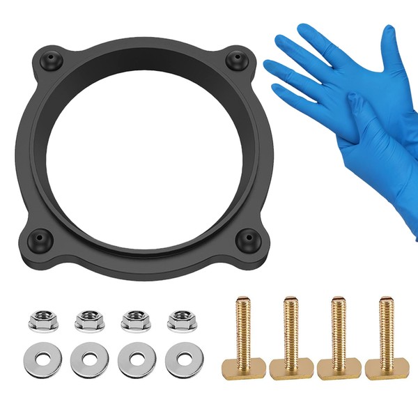 DRONIRING 385310063 Floor Flange Seal - RV Toilet Floor Flange Seal and Mounting Replacement Kit, Compatible with Dometic/Sealand Toilet, with Nitrile Gloves