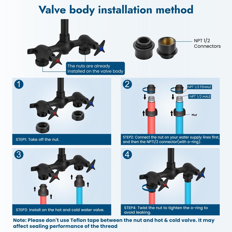 Cinwiny Matte Black Wall Mount Outdoor Shower Kit with Hand