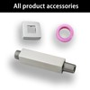 DEOLER Brushed Nickel Shower Arm with Flange, Square, 4 Inch,