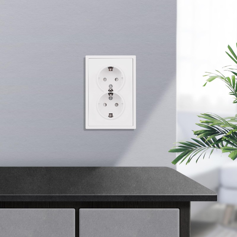 JIMEIDA Socket White Smooth Skin Feel Flush-Mounted with Plug-In Terminal