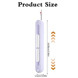 Fidqiog 3 Pcs Needle Threaders, 2 in 1 Needle Threader for Crafting Knitting, Integrated Seam Ripper for Cross Stitch Quilting Supplies, Three-Color Automatic Needle Threaders for Hand Sewing