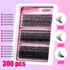 Fluffy Lash Clusters, 300pcs Diy Lash Extensions Kit, 3 Styles