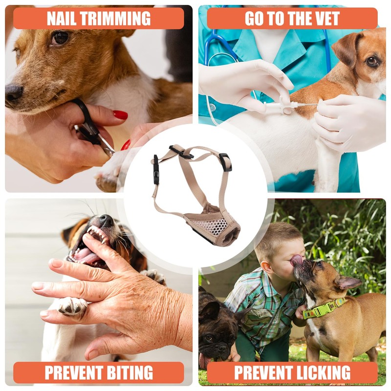Muzzle for Dog, Soft Pet Muzzle to Stop Chewing Puppy