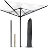 Outdoor Umbrella Clothesline, 165 Feet Heavy Duty Rotary Dryer with