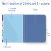 HAUTOCO Clipboard A4 Folder with Refillable Lined Notepad, Clipboards with