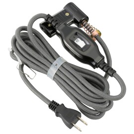 Ohm Electric HS-KO3M-L22 00-1502 OHM Kotatsu Cord Replacement Cord with Intermediate Switch, L-Shaped Plug with Hanging Hook, 9.8 ft (3 m), Black