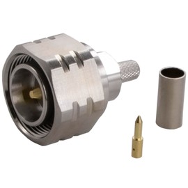 RFetomax 4.3-10 Mini Din Connector Crimp Male 4.3/10 for RG58 Cable (4.3/10 Male for RG58)