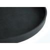 HofferRuffer Large Round Serving Tray 24'', Elegant Faux Leather Circle