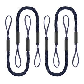 Elastic Bungee Dock Line with Foam Floats – Heavy-Duty Stretchable Mooring Rope for Kayak, Jet Ski, Pontoon, Seadoo, Canoe, Fishing Boat – Shock-Absorbent Docking Cord (4-Pack) (Black)