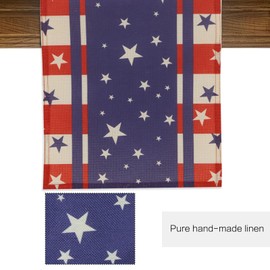 Independence Day Table Runner Kitchen Dining Table Decor, Happy July 4th Home Decoration Indoor Outdoor Party Item 30x180 Centimeters /13 x 72 Inches