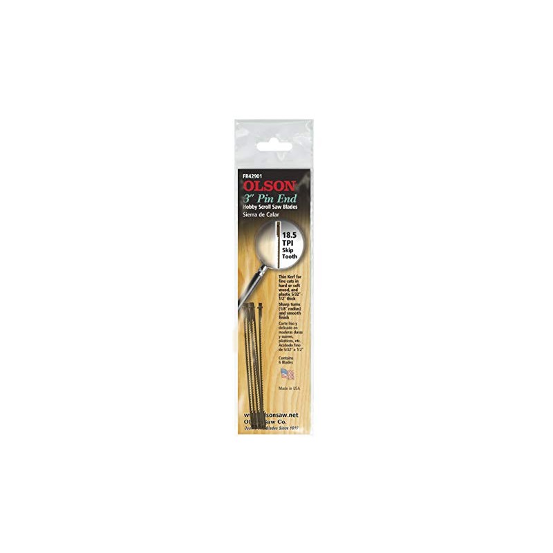 Olson Saw FR42901 Pin End Hobby Scroll Saw Blade