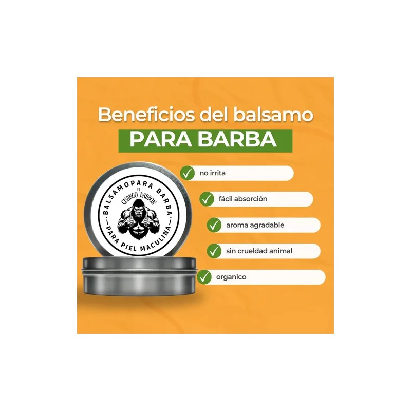 Bálsamo Potente Crecimiento Para Barba Con Bergamota Biotina
