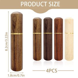 CENCERY Pack of 4 Toothpick Holder Toothpick Holder Box Portable Wooden Toothpick Case Pocket Box Mini Toothpick Box for Toothpicks