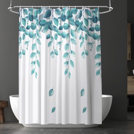 URAQT Shower Curtain Anti Mould, Waterproof Polyester Bathroom Curtains, Resistant Bathroom Shower Curtain with 12 Hooks, Upgrade Bathtub Curtains for Shower Stall, 180 x 200 cm, Spring Dawn