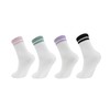 Joyou up 4Pack Wowem Pilates Grip Socks with Stripe -