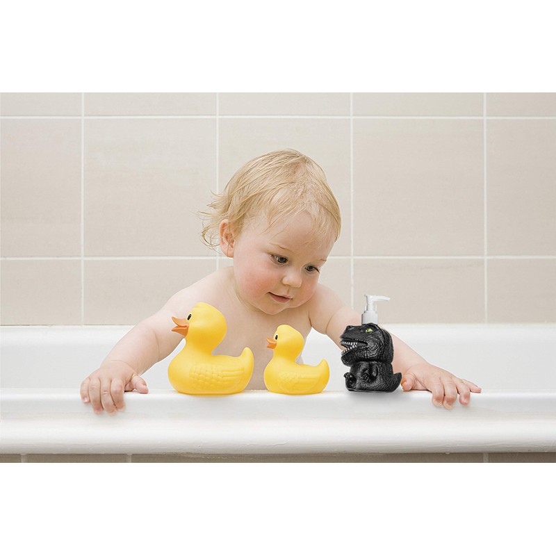 GoFika Vinyl Dinosaur Refillable Hand Soap Pump Dispenser Lotion Shampoo
