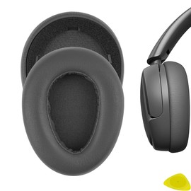 Geekria QuickFit Replacement Ear Pads Compatible with JLab JBuds Lux ANC Wireless Headphones, Ear Cushions, Repair Parts (Graphite)