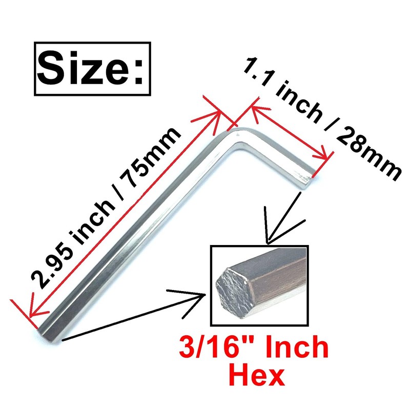 ZDingTech 5pcs 3/16 Allen Wrench sets,3/16" Hex Key Wrench set,allen