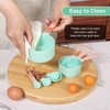 8-Piece Stackable Rose Gold Stainless Steel Handled Measuring Cups and