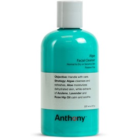 Anthony Algae Facial Cleanser - 8 fl oz - Contiene Algas - Aloe vera Azuleno - Lavanda - Aceite de Rosa mosqueta - limpia y Refresca - Humecta e Hidrata - Calma y Suaviza tu Piel