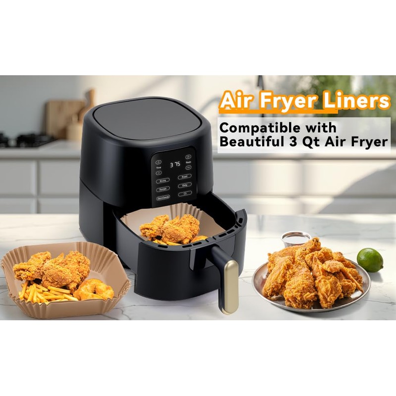 Parchment Paper for Beautiful 3 Qt Air Fryer, 100pcs Air