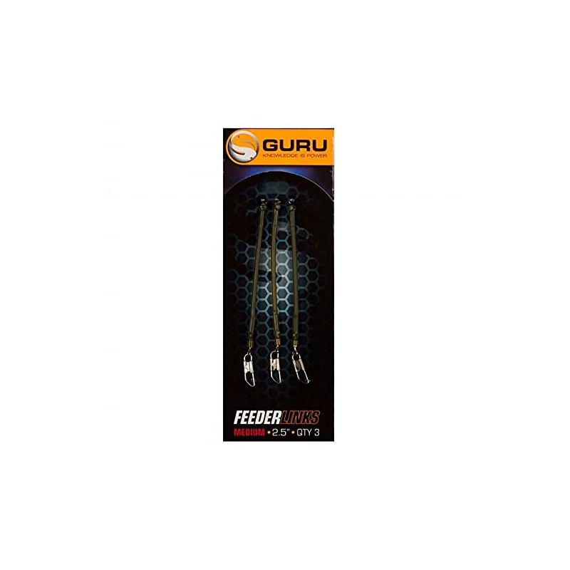 Guru 3 x Medium Oval Clear Steel Feeder Joints
