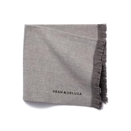 DEAN & DELUCA Cotton Chambray Napkin, Gray, Approximately 17.7 x 17.7 inches