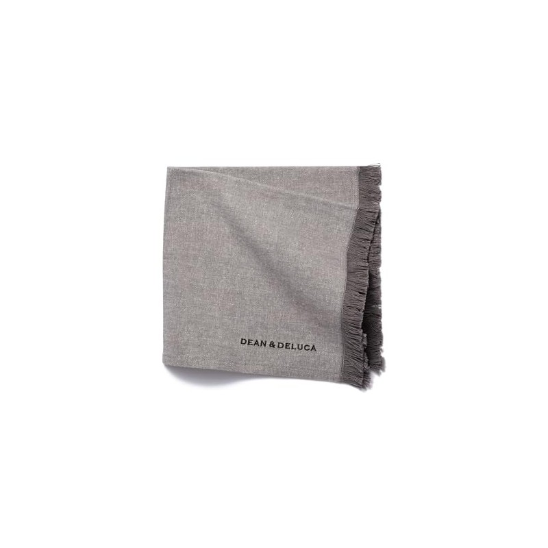 DEAN & DELUCA Cotton Chambray Napkin, Gray, Approximately 17.7 x