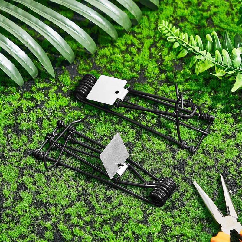 Qualirey 4 Pcs Outdoor Gopher Trap Easy Set Mole Trap