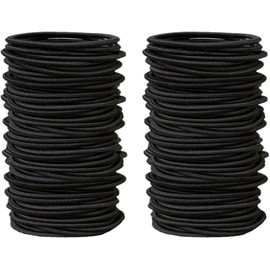 100 PCS Hair Bobbles,Black Elastic Hair Band,Small Elastic Hair Bobbles For Women, 2mm Thin Hairs Tie for Kids, Soft Hair Bands withou Metal, Elastics Ponytail Holder, Gentle Elastics Hair Ties