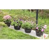 Gardenised 4-Piece Round Half Barrel Flower Pots Rustic Farmhouse Style