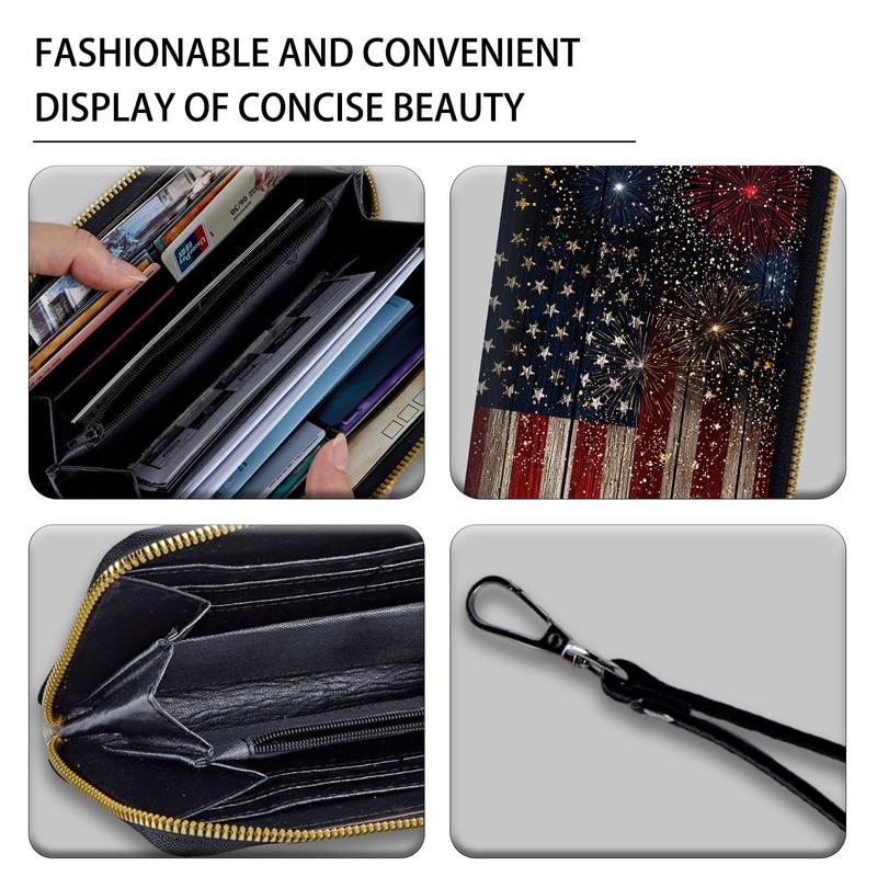 Vobber RFID Blocking Zip Around Wallet for Women with Detachable
