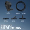Rebvugr Windshield Washer Nozzles Kit, Front Windshield Washer Nozzle Assembly,