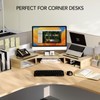 AMERIERGO Dual Monitor Stand Riser- 3 Shelf Screen Stand with