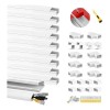 Canaleta Para Cable Pvc 10m(1x2cm X100cm 10pzs) Con 20 Codos Blanco
