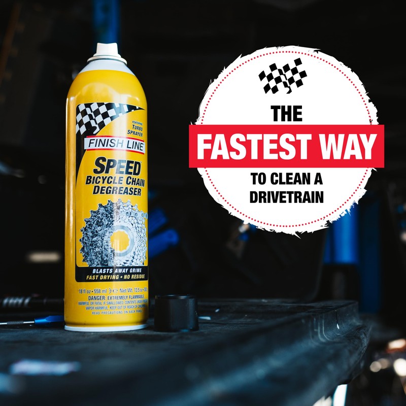 Finish Line Speed Bike Degreaser – Powerful Dry Formula for