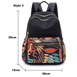 GFM® Womens Small Size Waterproof Nylon Backpack Rucksack - Holidays, Travel, Casual Day Use, Summer (NBKP-1825-AUTLVS)