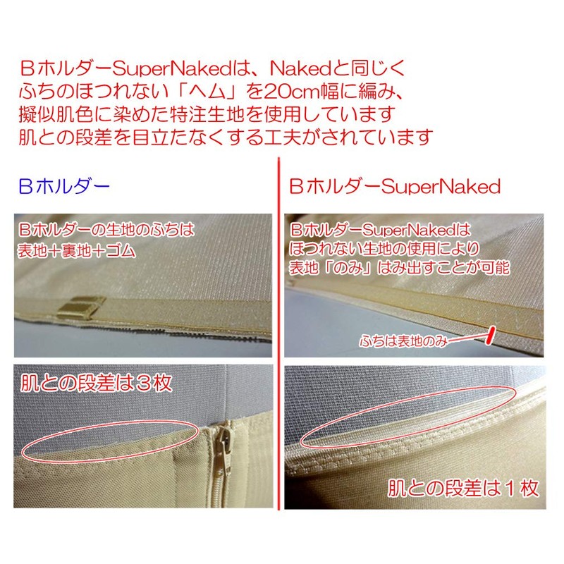 B Holder, SuperNaked Men's Costume, Chest Binder (Front Elastic, 24.8