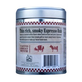 ACME Feed & Seed Espresso Spice Rub – 12 oz Tin – Gourmet Coffee & Cocoa BBQ Seasoning Blend – Bold Sweet & Savory Rub for Steaks, Pork, Chicken, Burgers, Ribs & Grilling