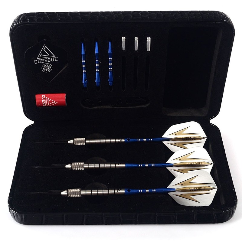 CUESOUL 28 Grams Tungsten Steel Tip Darts Set 93% Tungsten