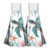 WADORN Kitchen Towel for Hanging with Sea Turtle, Set of