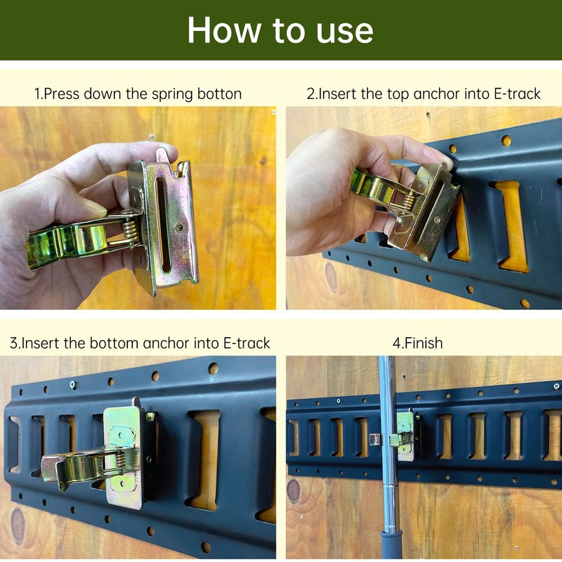 ForoGore 6 Pcs E-Track Tool Holders, Zinc Coated E Track