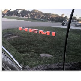 Reflective Concepts HEMI Fender Emblem Overlay Decal Stickers for 2020-2024 Durango R/T - (Color: Reflective Red)