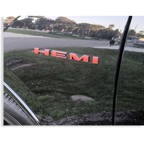 Reflective Concepts HEMI Fender Emblem Overlay Decal Stickers for 2020-2024