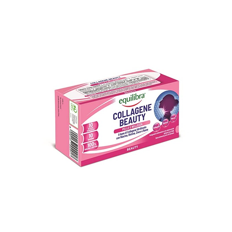 equilibra Integratori Alimentari, Collagene Beauty, Integratore per la Pigmentazione della