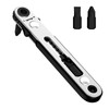 Bates- Mini Ratchet Wrench, 1/4" Magnetic 90 Degree Screwdriver, Black,